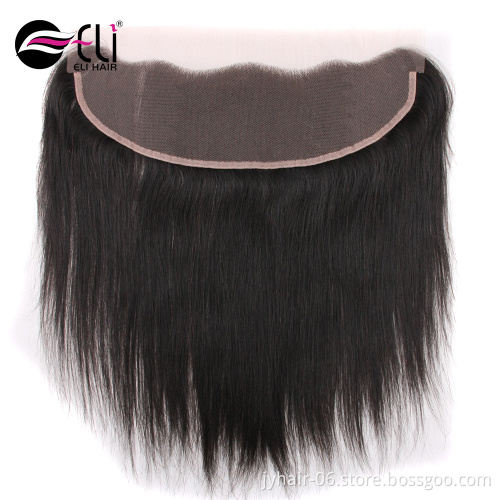 New Arrival Human Brazilian Hair Weave Frontal Closures Natural Straight Ear to Ear Lace Frontal Closure